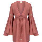 Coral Fever Linen Dress
