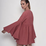 Coral Fever Linen Dress