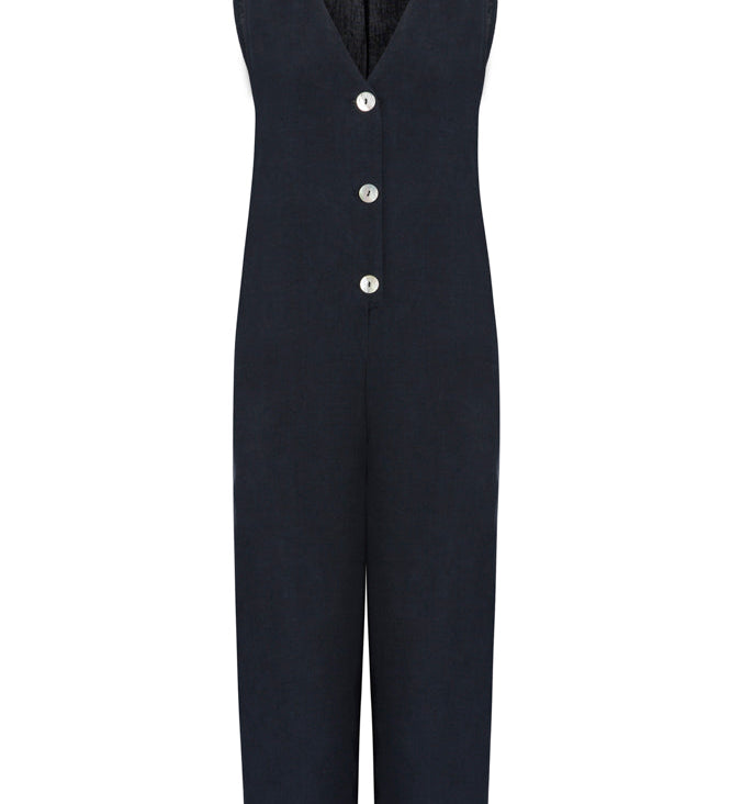 By the Lake Maggiore Linen Jumpsuit