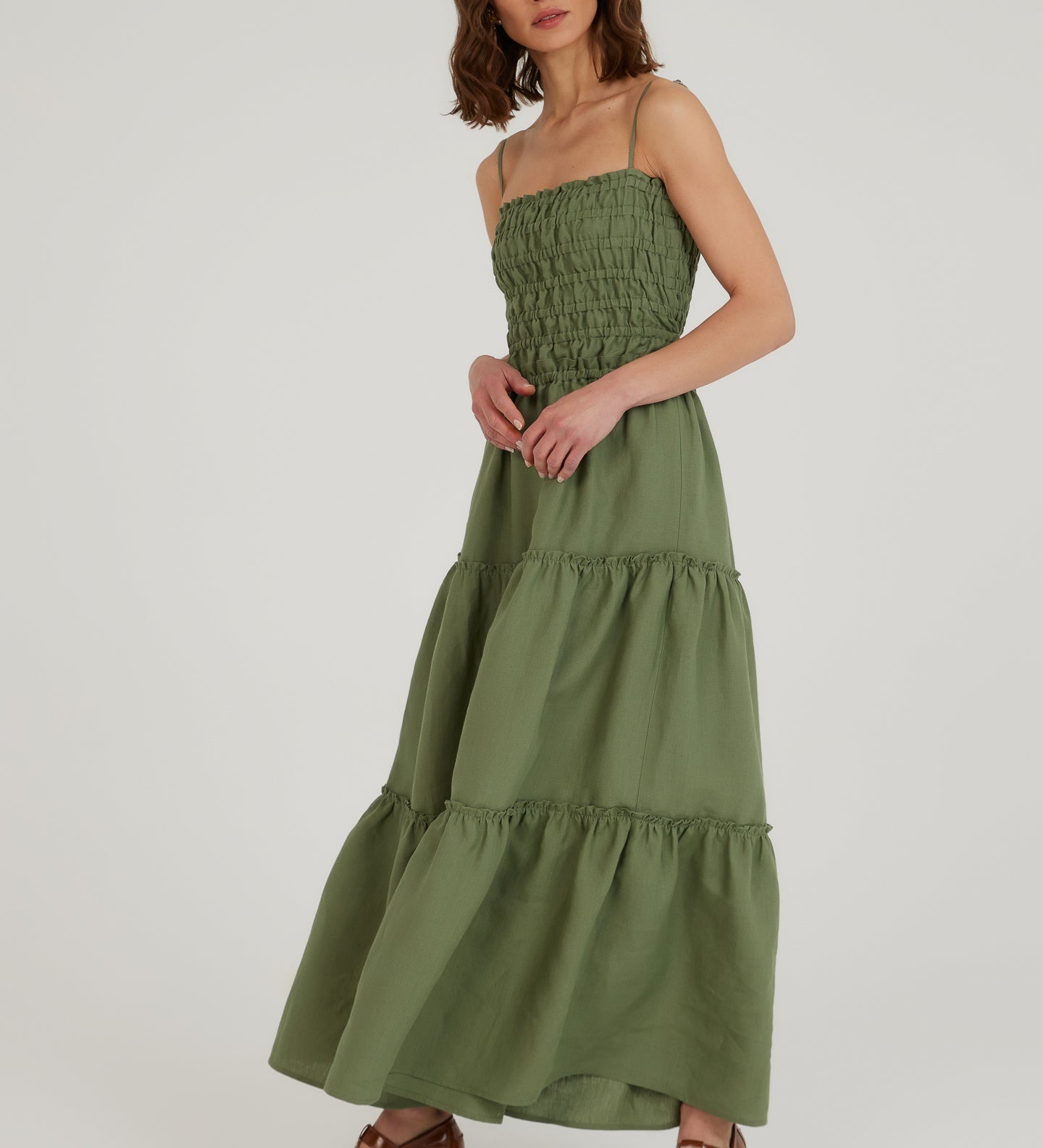 Runs Through My Mind Linen Dress